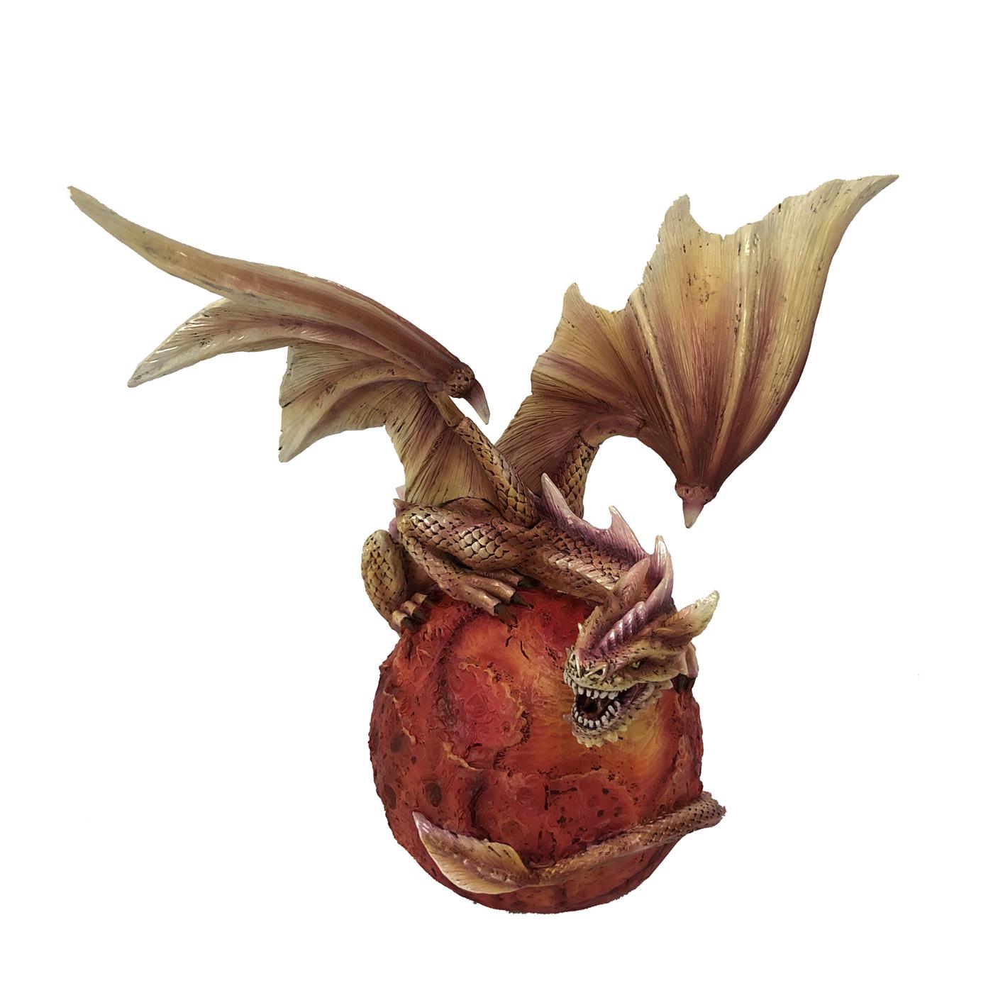 Drago AIKO seduto su pianeta Mars, 21,5cm, Guardian Dragon
