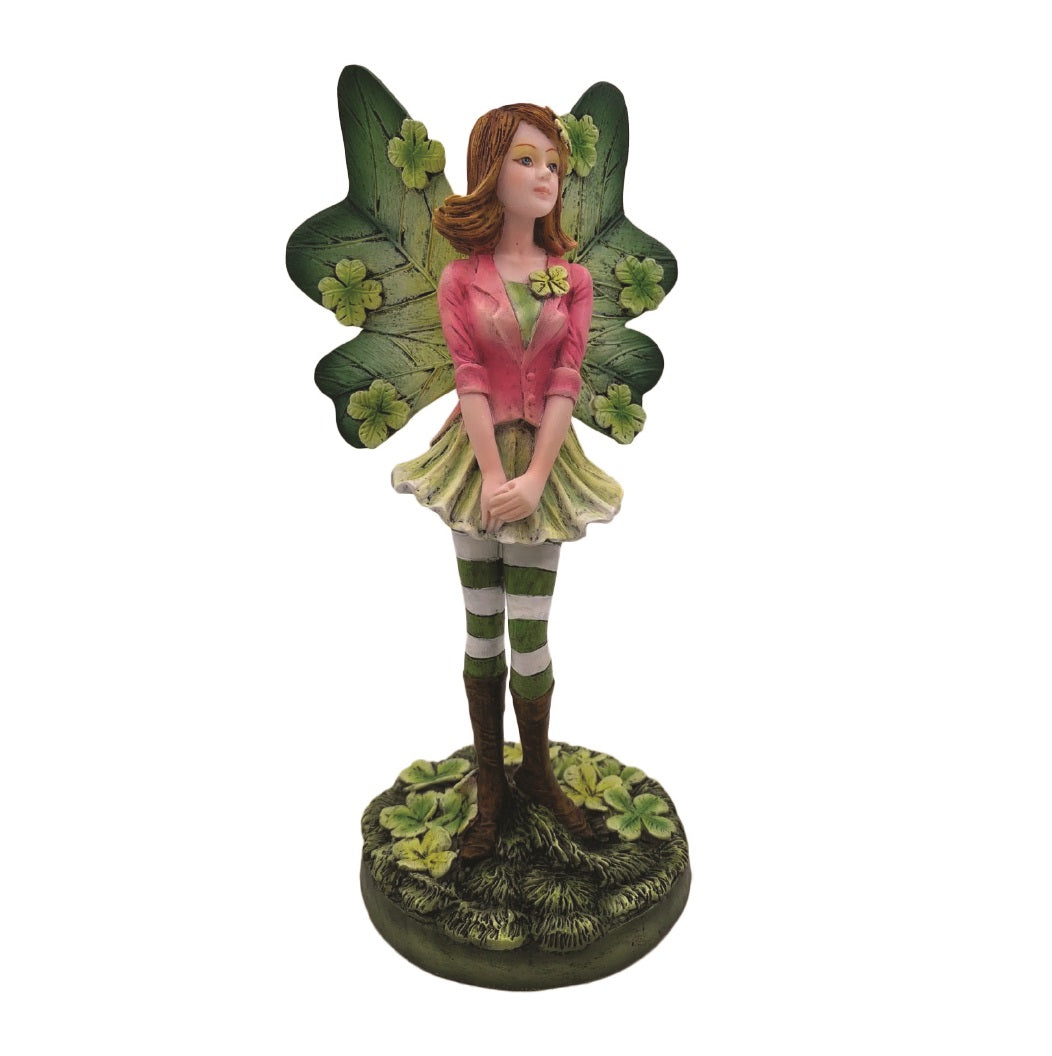Fata portafortuna ILVERA con quadrifogli, 19,5cm, Fairy Land