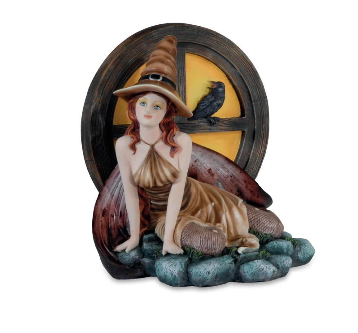 Strega JOEYA con corvo, 19cm, Witches