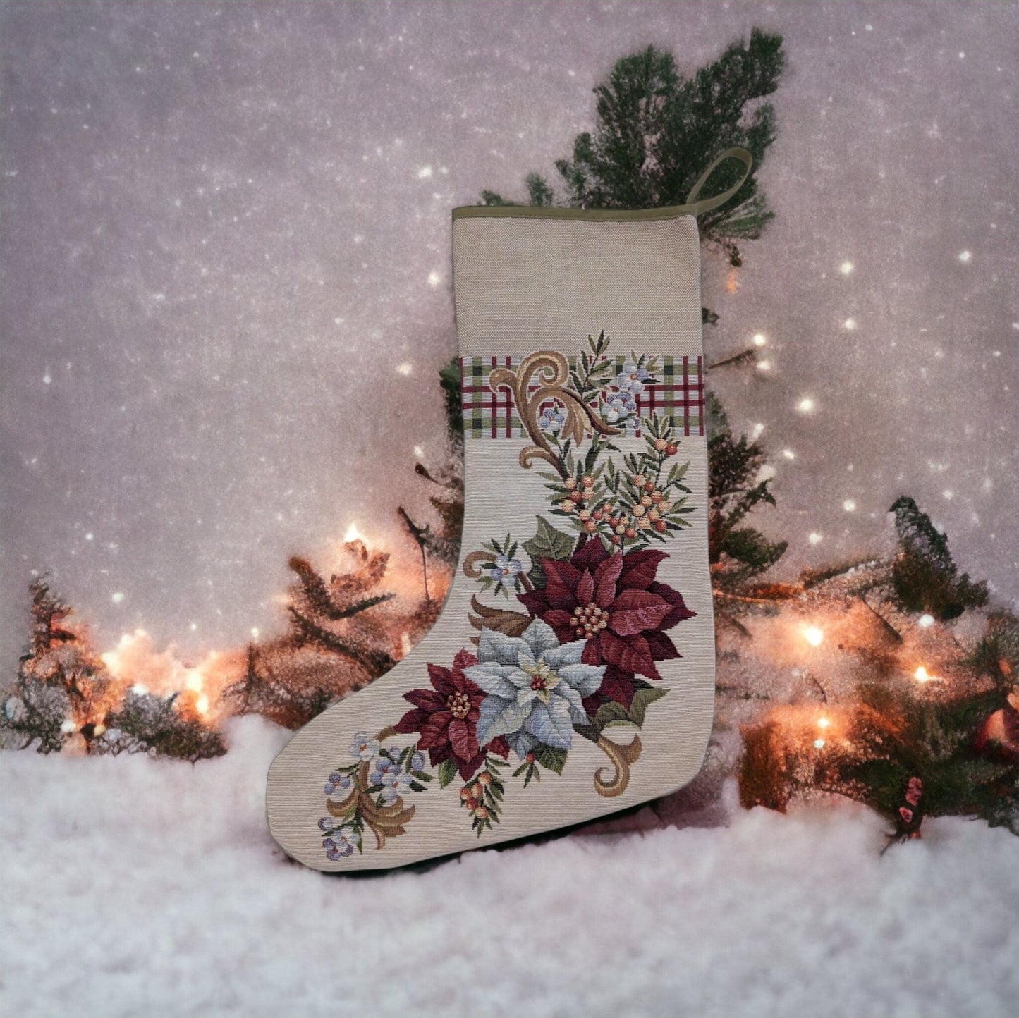 Calza natalizia STELLA DI NATALE, 43x29cm