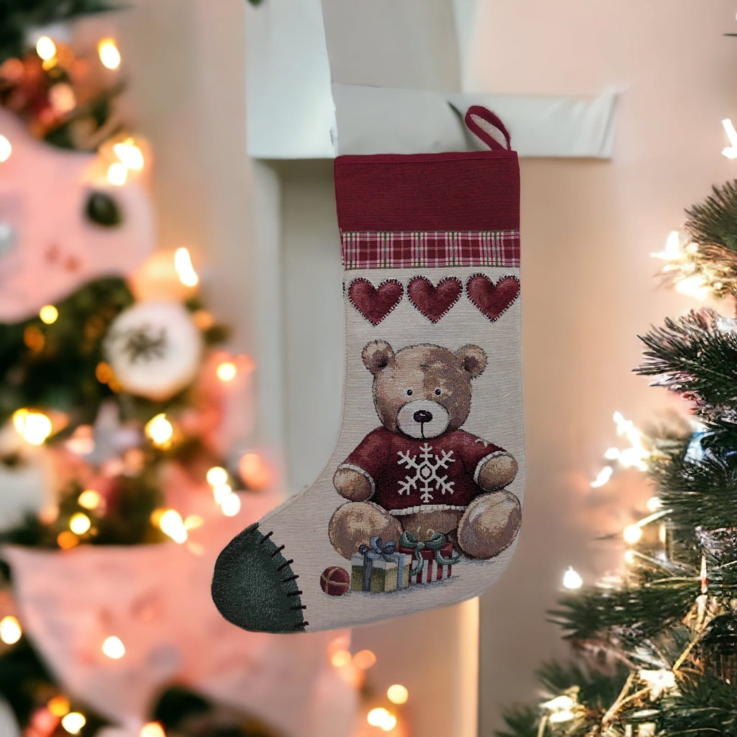TEDDY Christmas stocking, 43x29cm