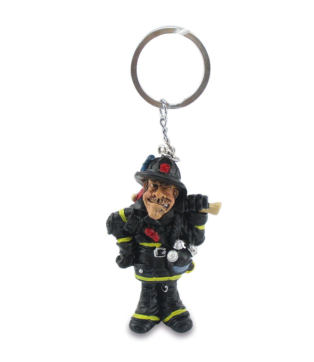 Funny portachiavi " Pompiere", 7,5cm, 12 pezzi