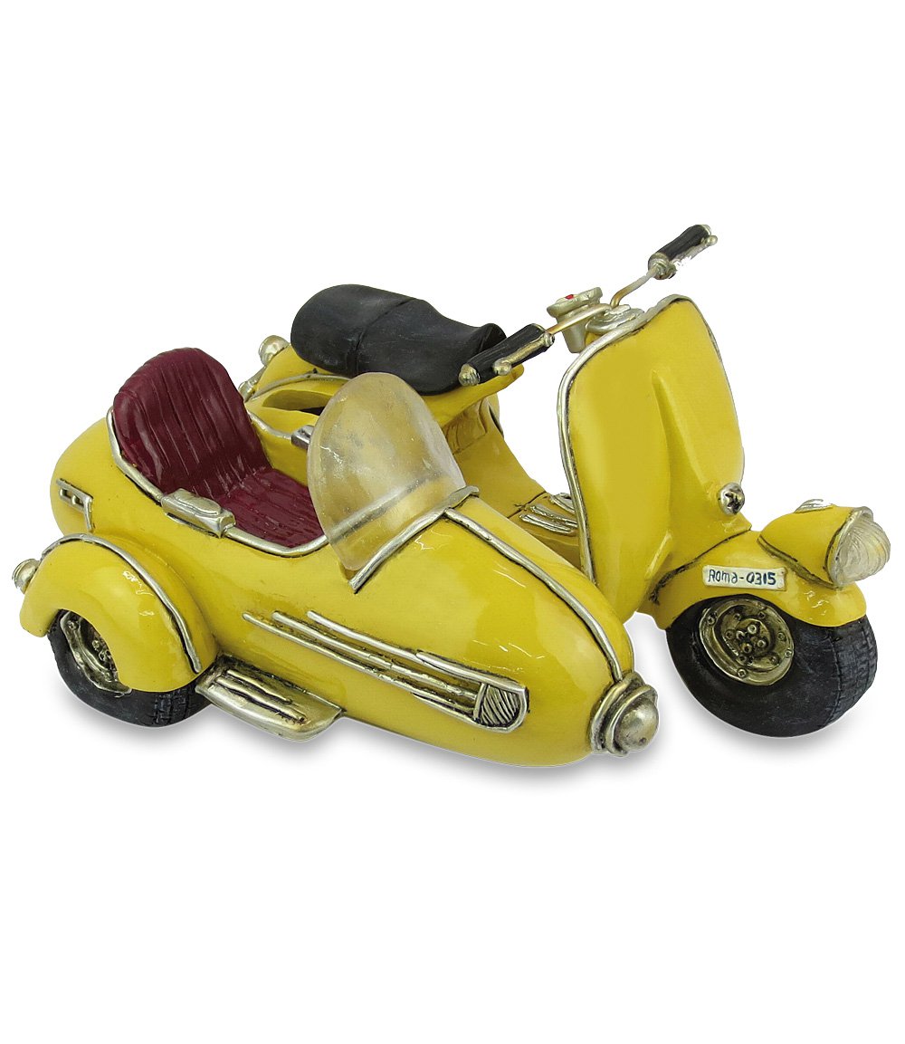 Funny Salvadanaio Vespa con Sidecar gialla 20cm