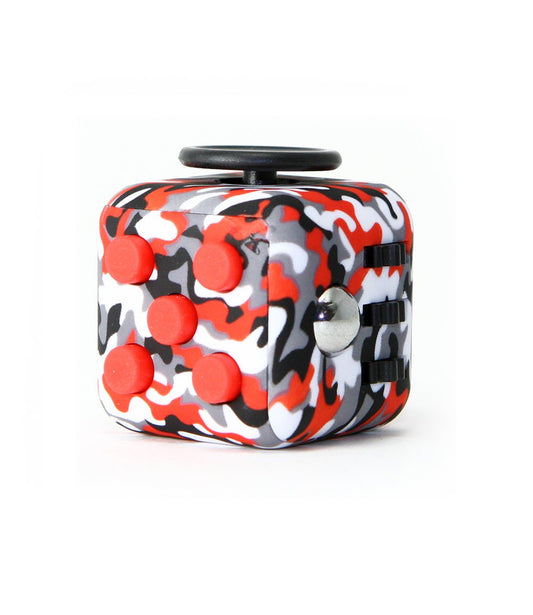 Fidget Cube 3x3 cm LIMITED EDTION Camouflage red/grey