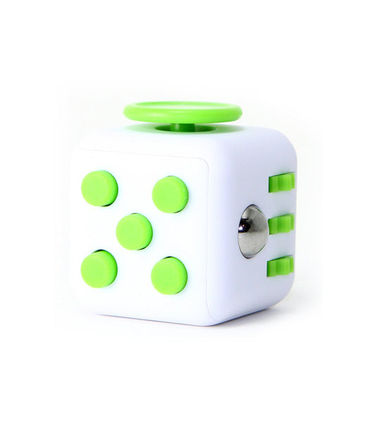 Fidget Cube 3x3 cm CLASSIC bianco/verde