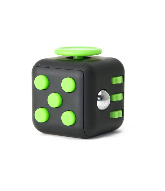 Fidget Cube 3x3 cm CLASSIC nero/verde