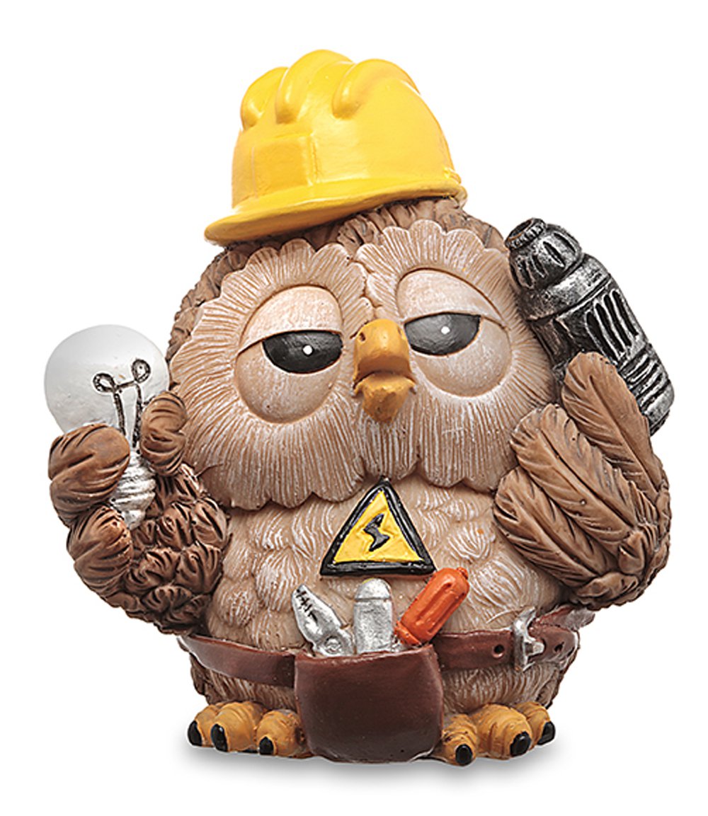 Gufo Elettricista 9,5cm, Funny Gufi