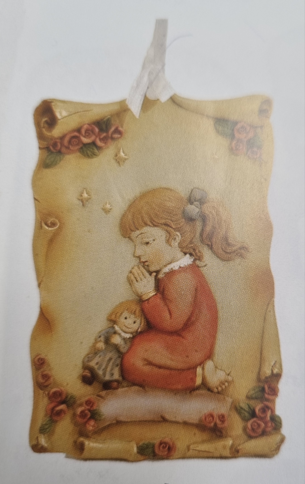 Quardretti marroni "bambina  " 10x15cm assortiti