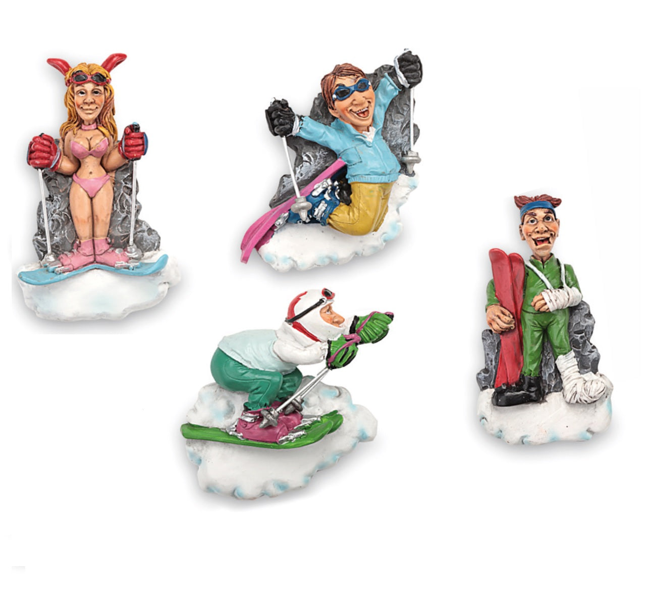 Funny calamita Sciatore 4 pezzi, 12 pezzi (3x4)