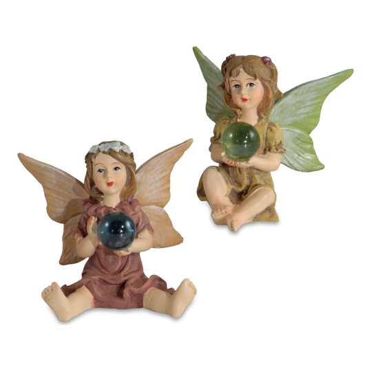 Garden Fairy con sfera, 10 cm, 4 pezzi