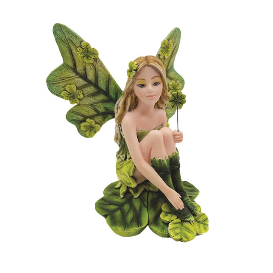 Fata portafortuna LINDIR con quadrifogli, 14,5cm, Fairy Land