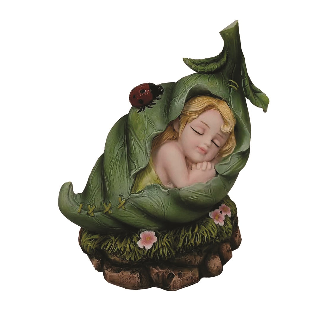 Fairy BABY wrapped in leaf, 11cm, Fairy Land