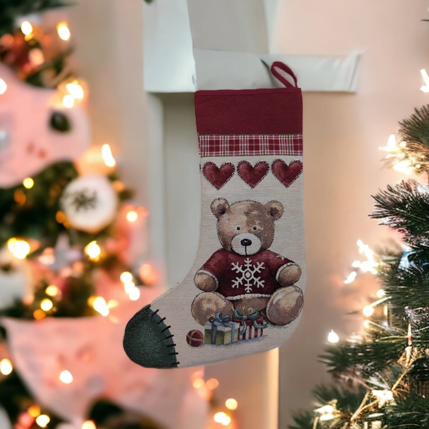 Calza natalizia TEDDY, 43x29cm