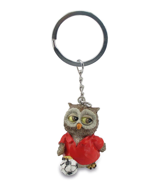 Funny Collection Owls Keychains "Footballer" 4cm, 12 pieces; Price indicated per piece; set with 12 pieces