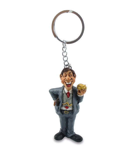 Funny portachiavi "Uomo d'affari", 7,5cm, 12 pezzi