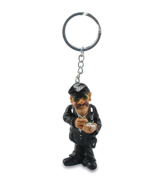 Funny portachiavi "Poliziotto", 7,5cm, 12 pezzi