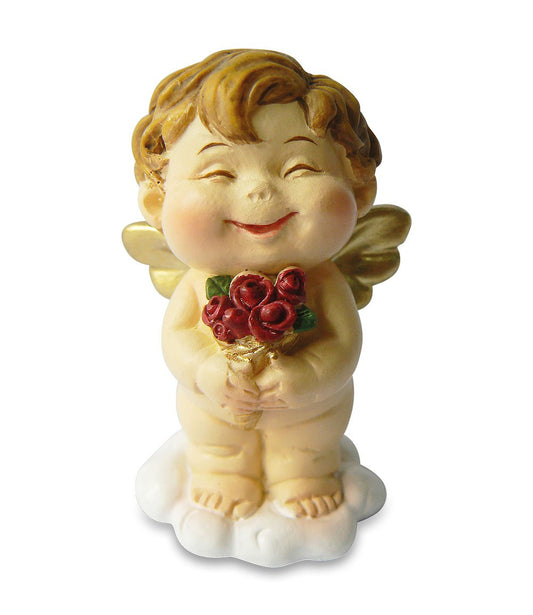 Lucky Angel Collection Angelo 5cm con mazzo di fiori