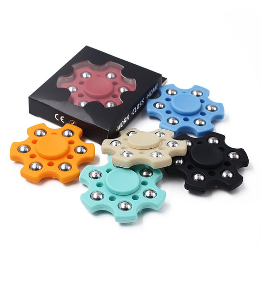 Hand Spinner Hexa 6 x 6 x 1.5 cm assorted colours