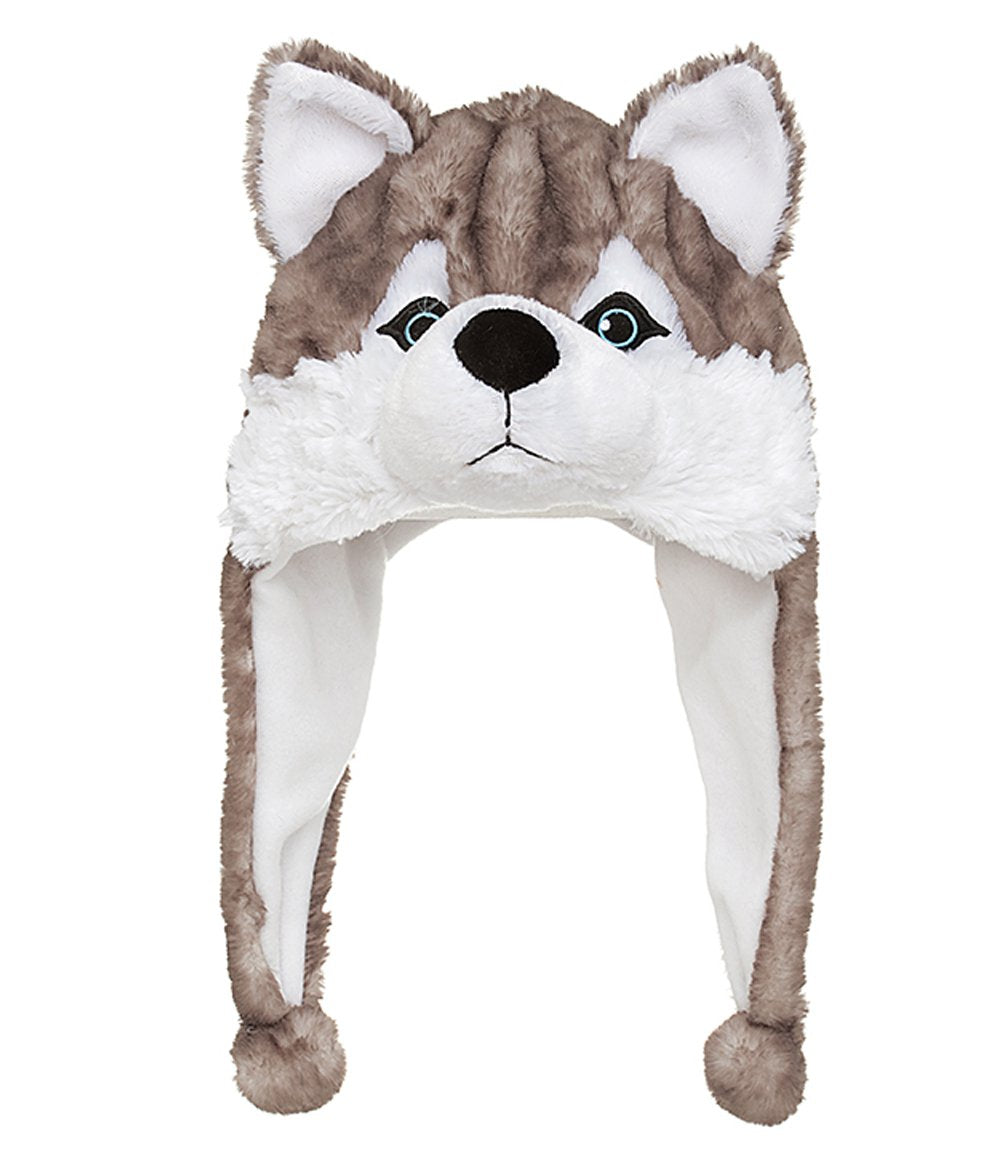 Capello Pelouche Funny HUSKY bianco/marrone 30x40cm
