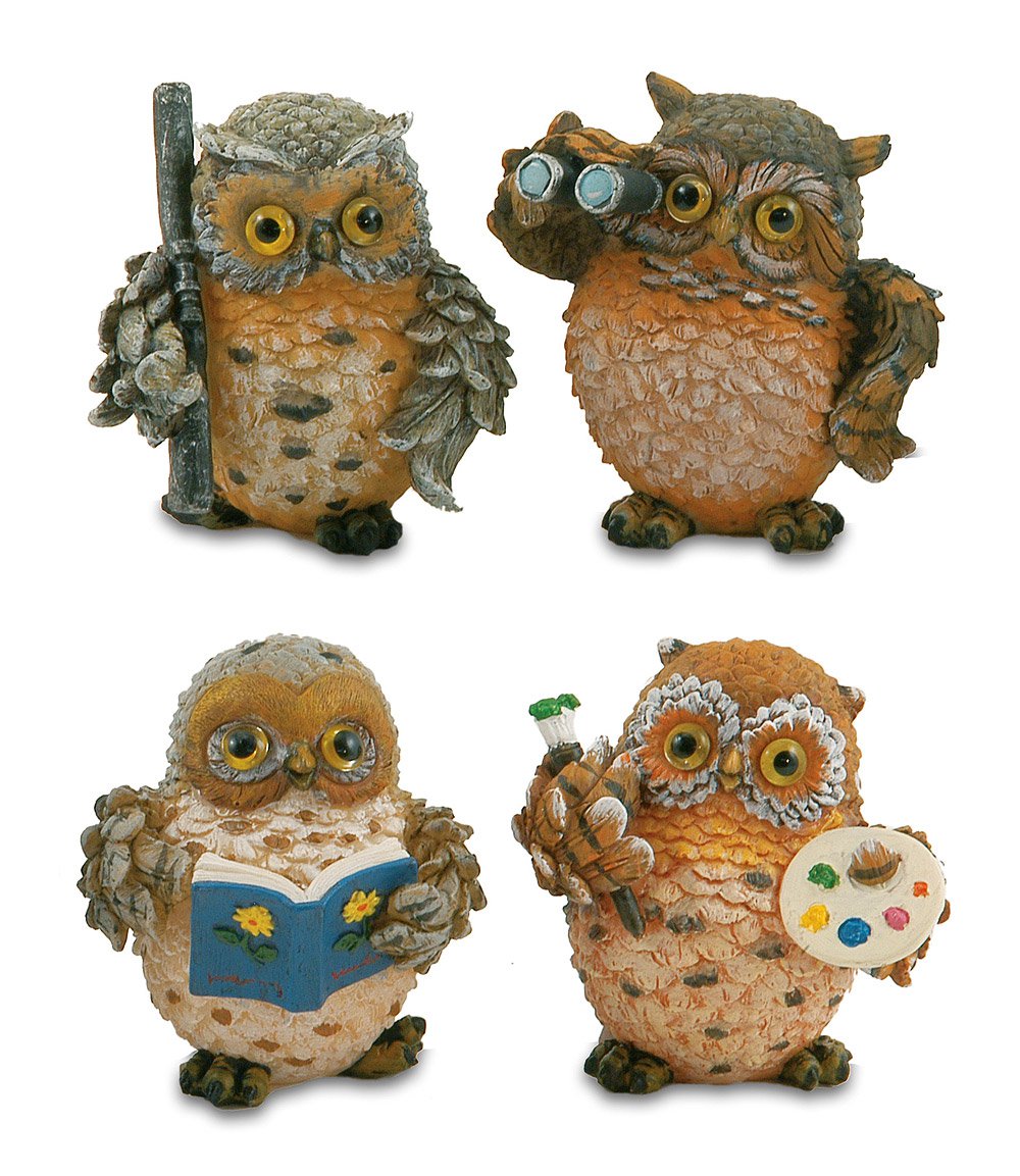 Gufi scacciaguai mestieri 8cm 4 assortiti
