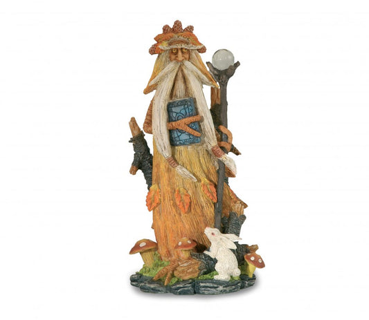 Forest spirit standing stick/book/sphere 19c