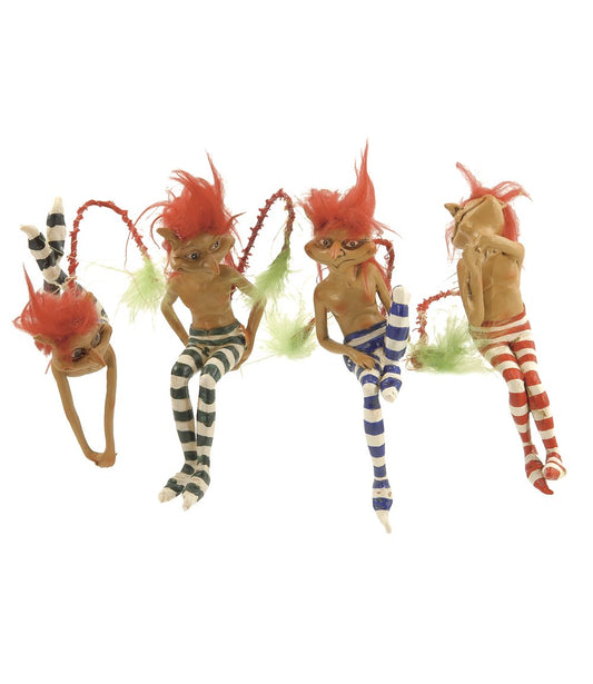 Lucy Trolls, Trolls of colors sitting 13cm, 4 pieces