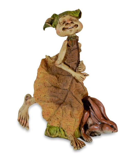 Nauture Troll dei boschi con coniglio, 18cm
