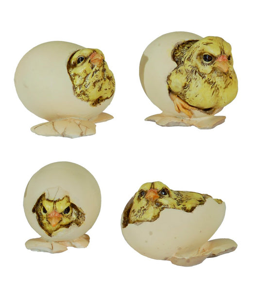 Natural Coll. Chick in egg 5cm, 4 pieces