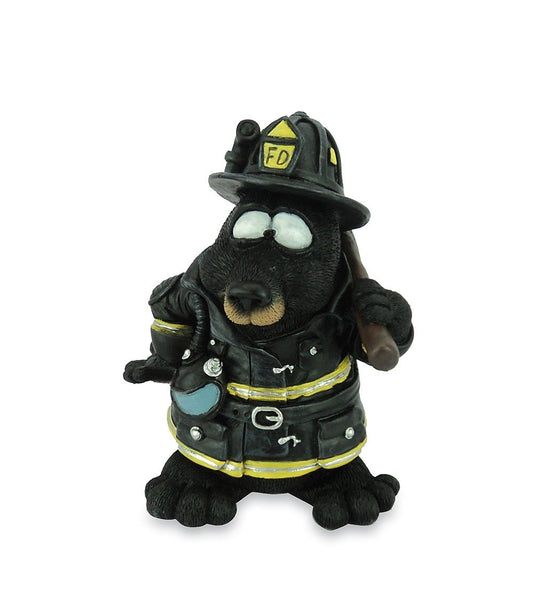 Funny Brown Bear "Fireman" 10cm