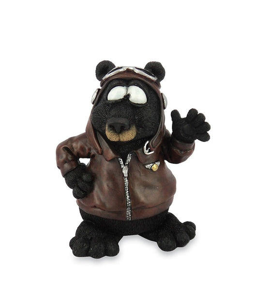 Funny Brown Bear "Pilot" 10cm