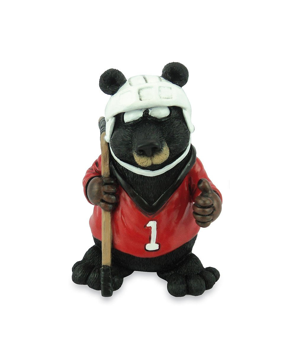 Funny Orso Bruno "Giocatore di Hockey" 10cm